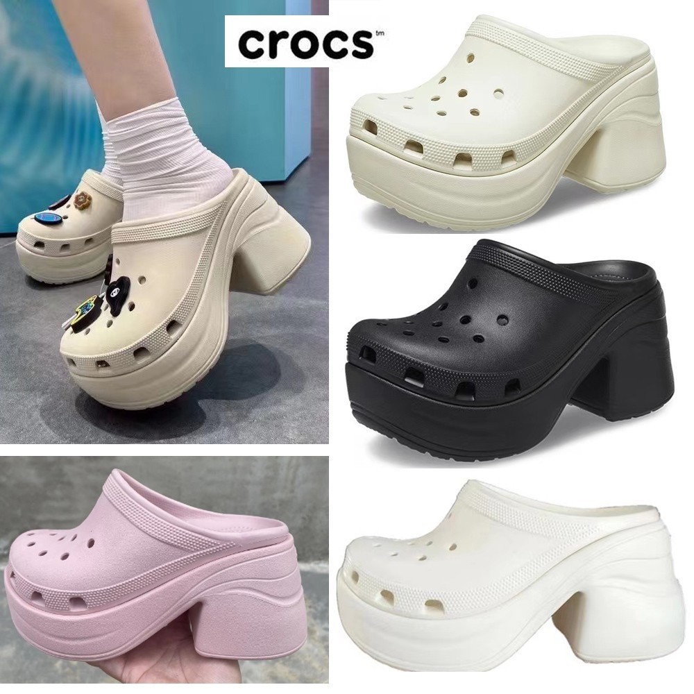 Sandal Crocs Siren Clog Wanita Sandal Wedges Wanita  Clog tinggi 10 cm