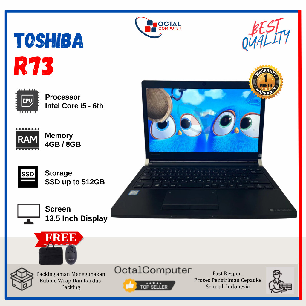 Promo Laptop Toshiba Dynabook - Series - R73 R63 R82 U63 Core i3/i5/i7 - Second Murah Bergaransi | R