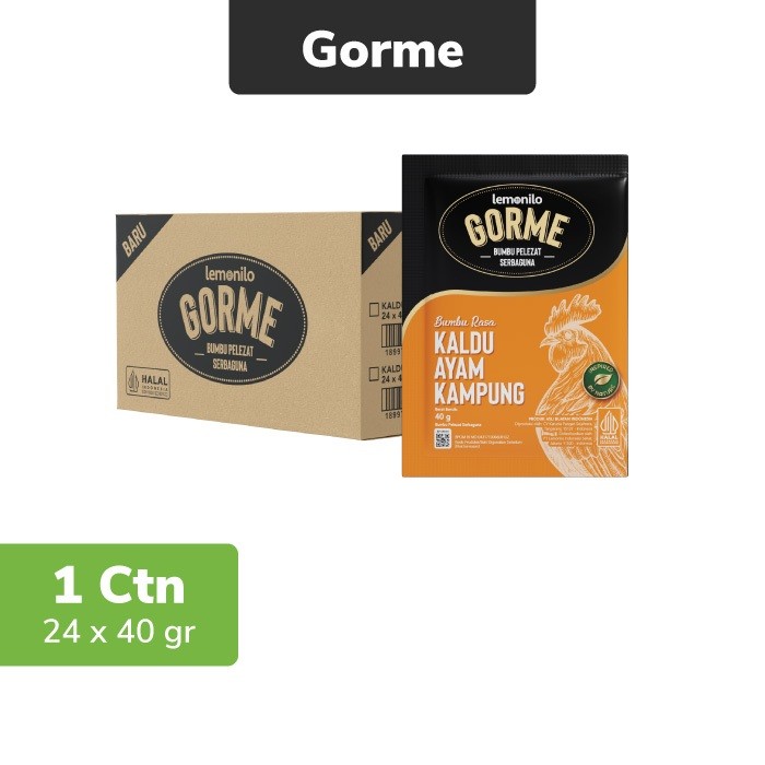 

24 Pcs Lemonilo Gorme Bumbu Pelezat Rasa Kaldu Ayam Kampung 40g