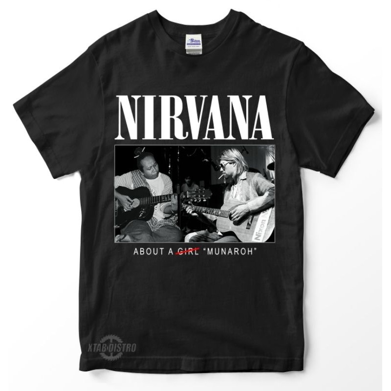 kaos NIRVANA X MANDRA 2 MUNAROH parodi Premium tshirt nirvana kurt cobain