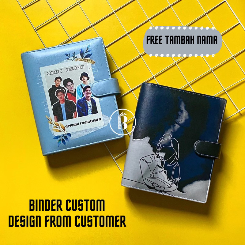 

Binder CUSTOM DESAIN SENDIRI Premium Quality FREE Tambah Nama 20ring A5 26ring B5 6ring A6
