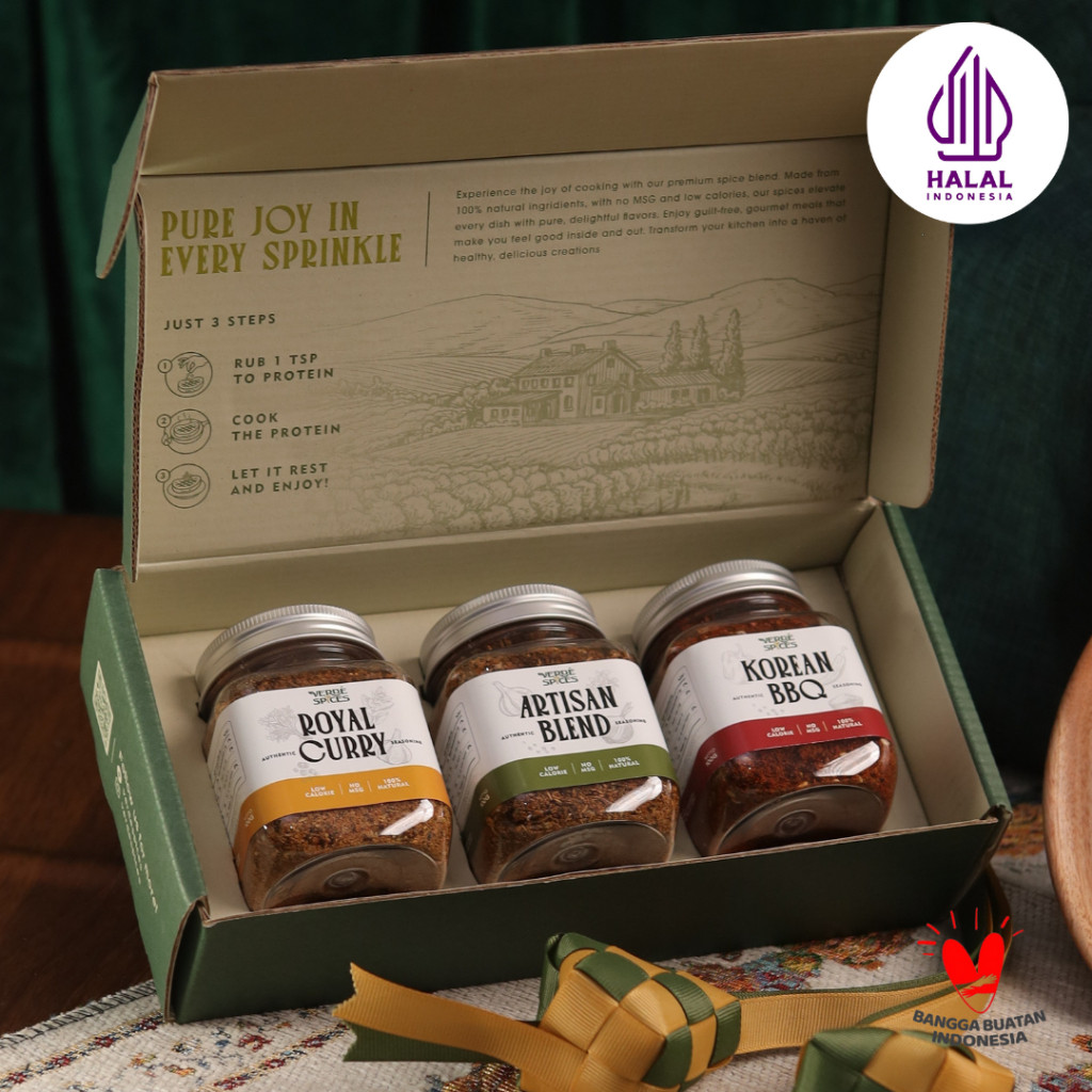 

sale - [FREE Gift Box] Bumbu Marinasi Dry Rub Rendah Kalori Bubuk Serba Gunaterlaris