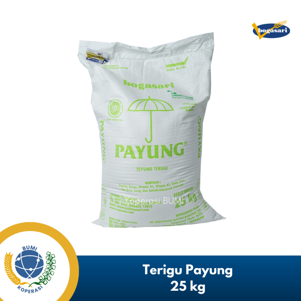 

Tepung Terigu Bogasari Payung 25 Kg Rendah Protein