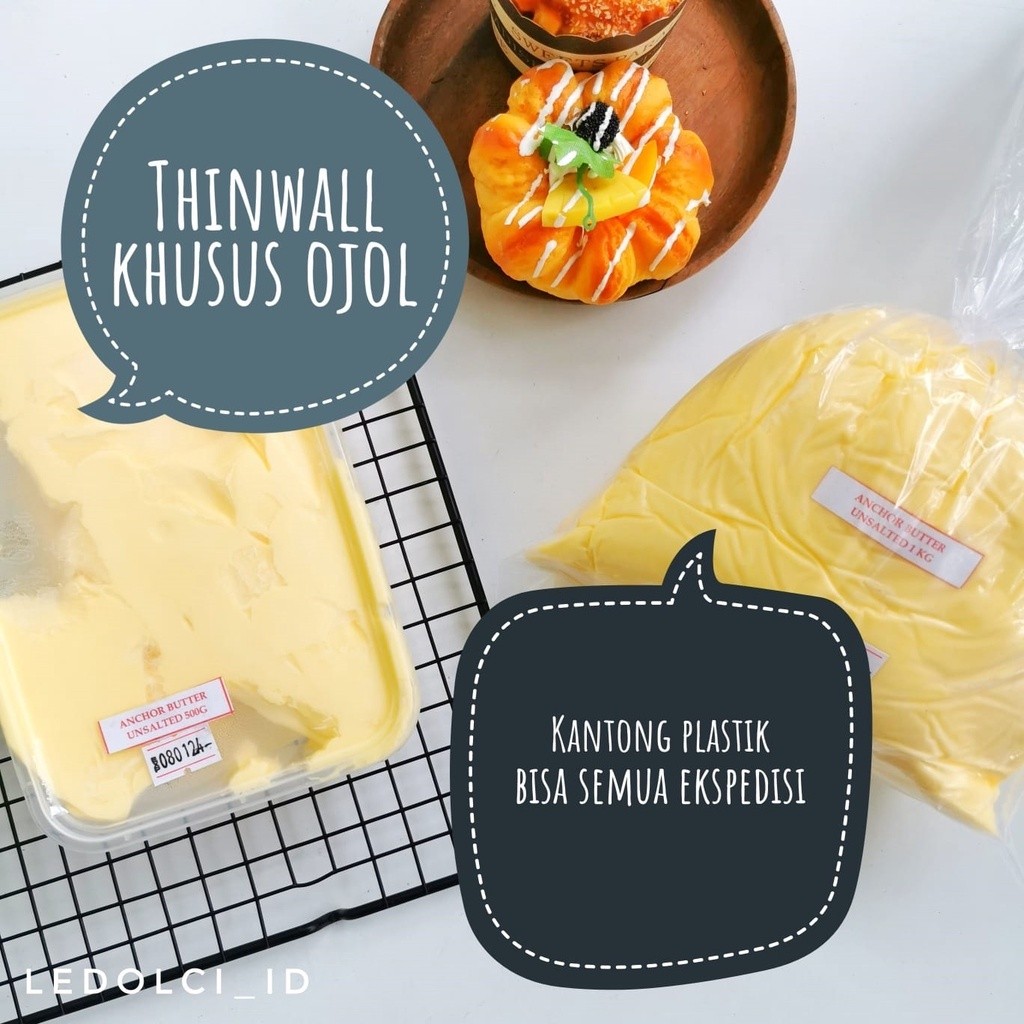 

TERMURAH! ANCHOR UNSALTED BUTTER MENTEGA KEMASAN 250 GR, 500 GR, 1 KG