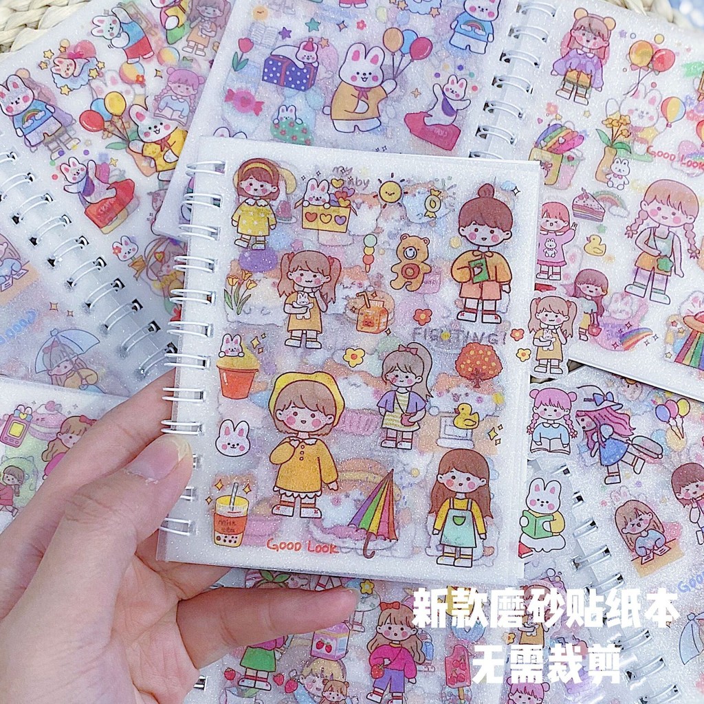 

Frosted Handbook Stickers Cartoon DIY Decorative Material Cute Waterproof Journal Sticker Book School Supplies