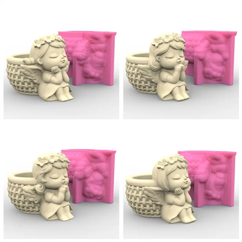 

Succulents Flower Pot Resin Silicone Mold DIY Garden Concrete Flowerpot Candle Holder Mould Handmade Crafts Home Decor