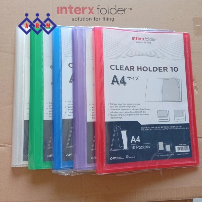 

InterX Clear Holder A4 10 Inter X ++ Best Seller