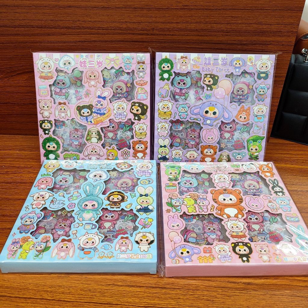 

Stiker Karakter Baby Three 100pcs Stiker Box Stiker Murah