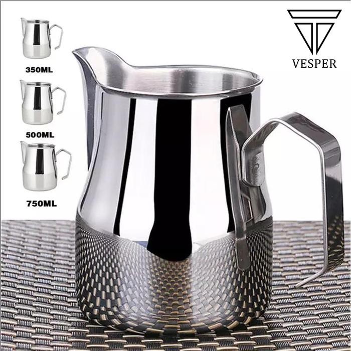 milk jug espresso cup coffee foamer / milk jug pitcher itali latte art - 750ml