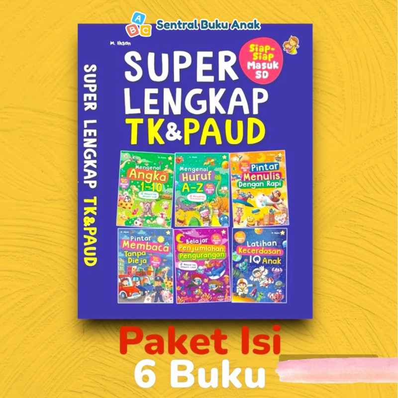 

[Dapat 6 Buku] Buku Super Lengkap TK dan PAUD Persiapan Masuk SD Paket Isl 6 / Buku Aktivitas Anak Belajar Membaca Menulis Berhitung Lengkap