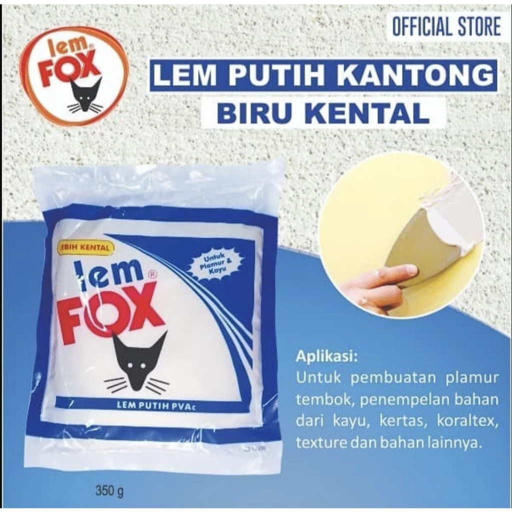 

LEM FOX 350 gram LEM PUTIH GLUE PVAc
