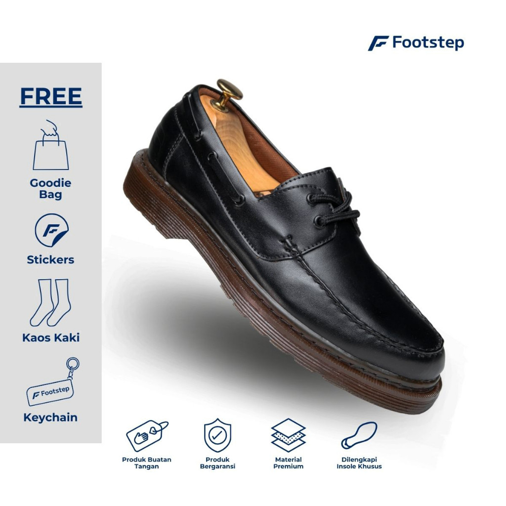 Footstep Footwear Sepatu Loafers Pria Casual Patra Boat Shoes