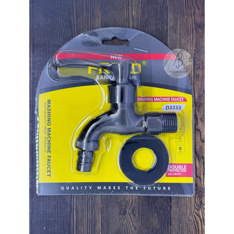 Kran Air Tembok Besi HITAM FREED D2233 / Kran Air Tembok Besi 1/2” / Kran Besi Hitam Freed / Kran Be