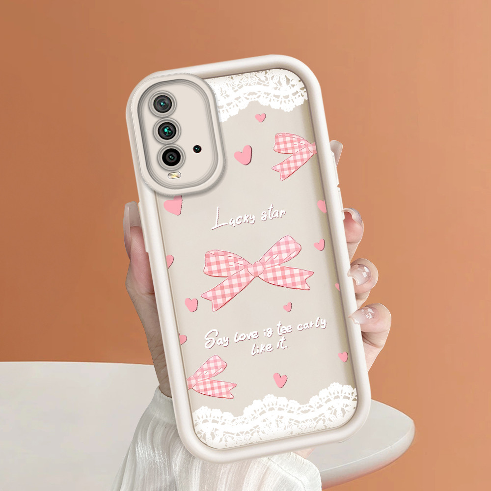 Casing Hp Untuk Redmi 9T Cassing Softcase Handphone Kesing Phone Case Soft  Kartun Pink Heart Bow TY
