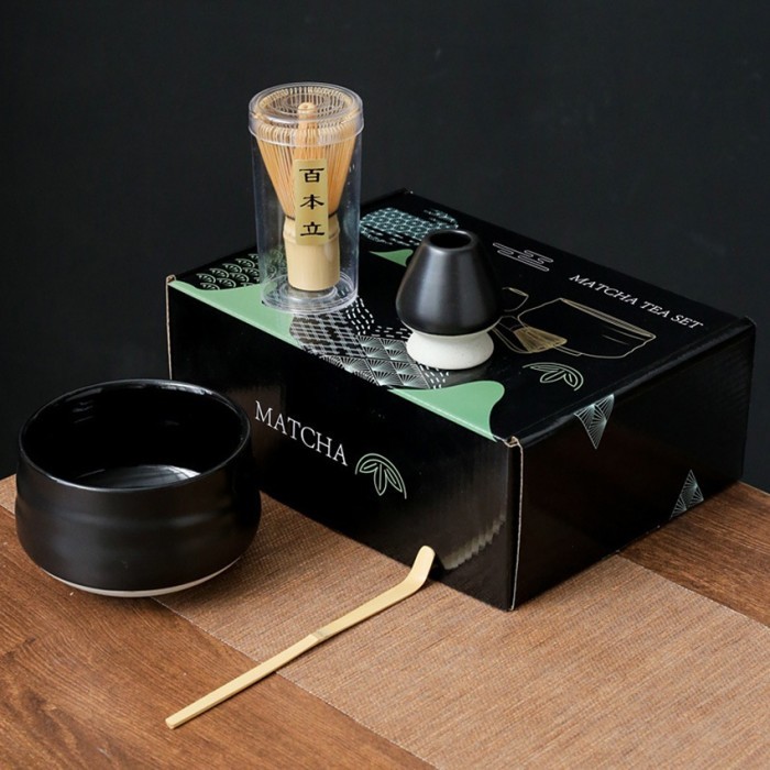

7IN1 Paket Matcha Set | Matcha Making/Maker/Starter/Essentials Set/Kit - Black-4PCS/Set