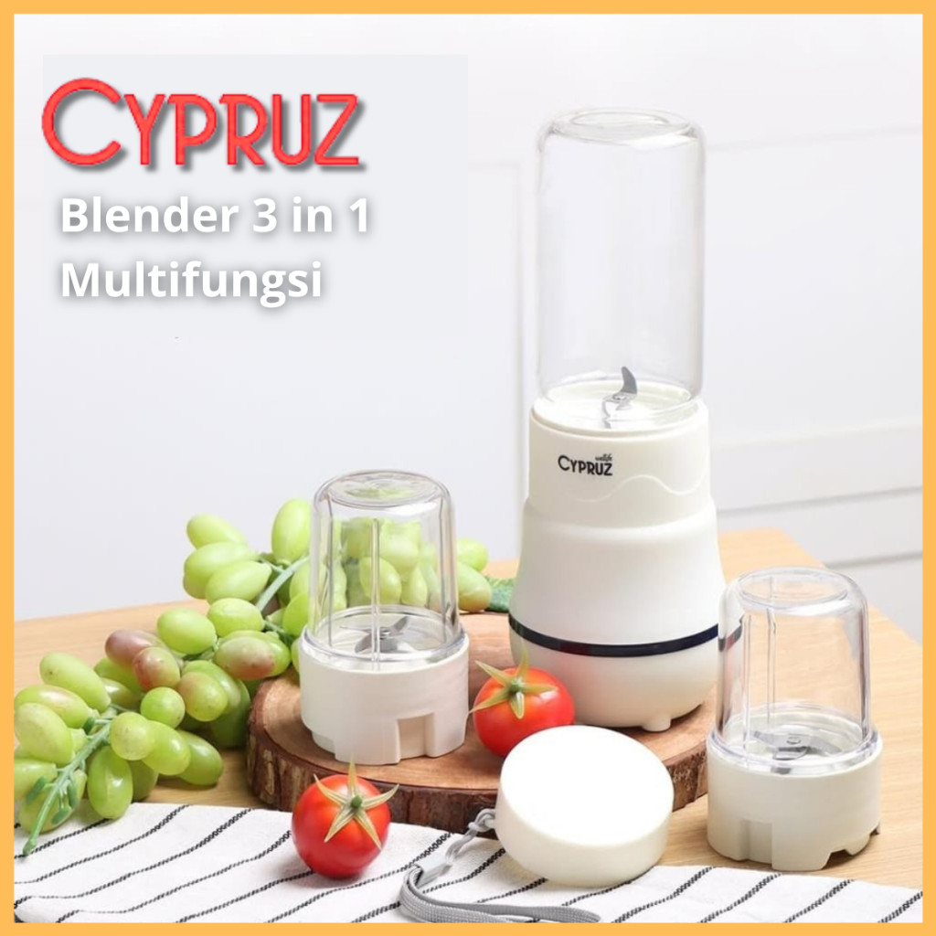 Cypruz Multifunction Portable Blender 3in1 Kaca Kuat