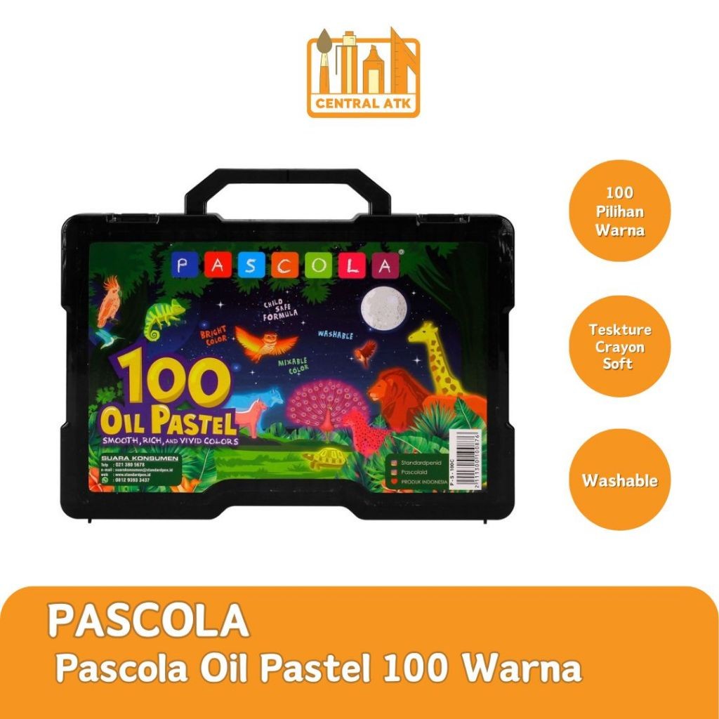 

CRAYON / OIL PASTEL PASCOLA ISI 100 WARNA