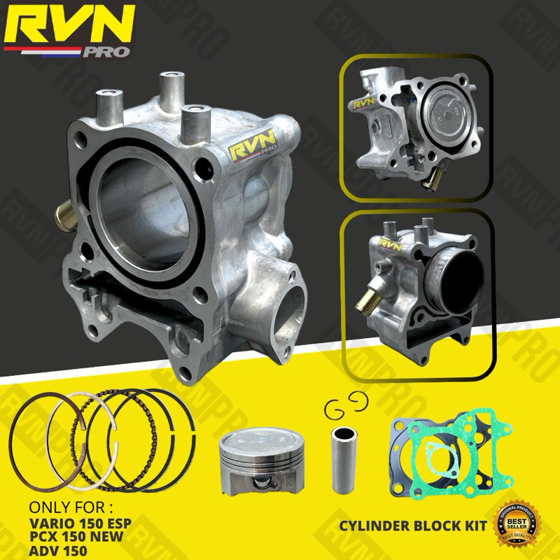 RVN CYLINDER BLOK SEHER BORING STANDAR KOMPLIT K59 VARIO 150 125 ESP LED PCX 150 NEW ADV 150 VARIO 1