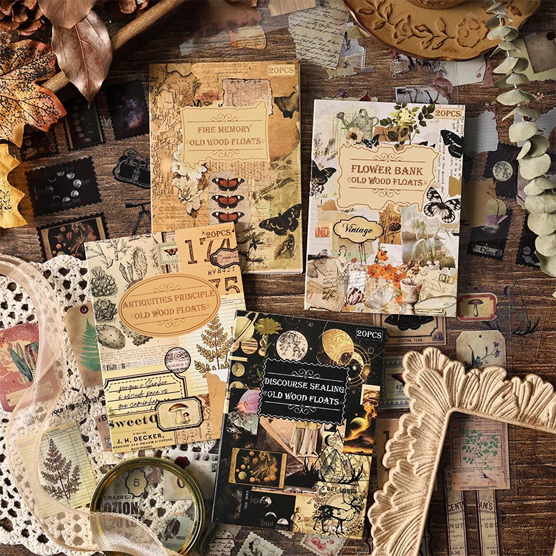 

[Gongjin] Book Sticker JMPF Stiker Vintage PET Sobekan Kertas Old Paper Perangko Stamp