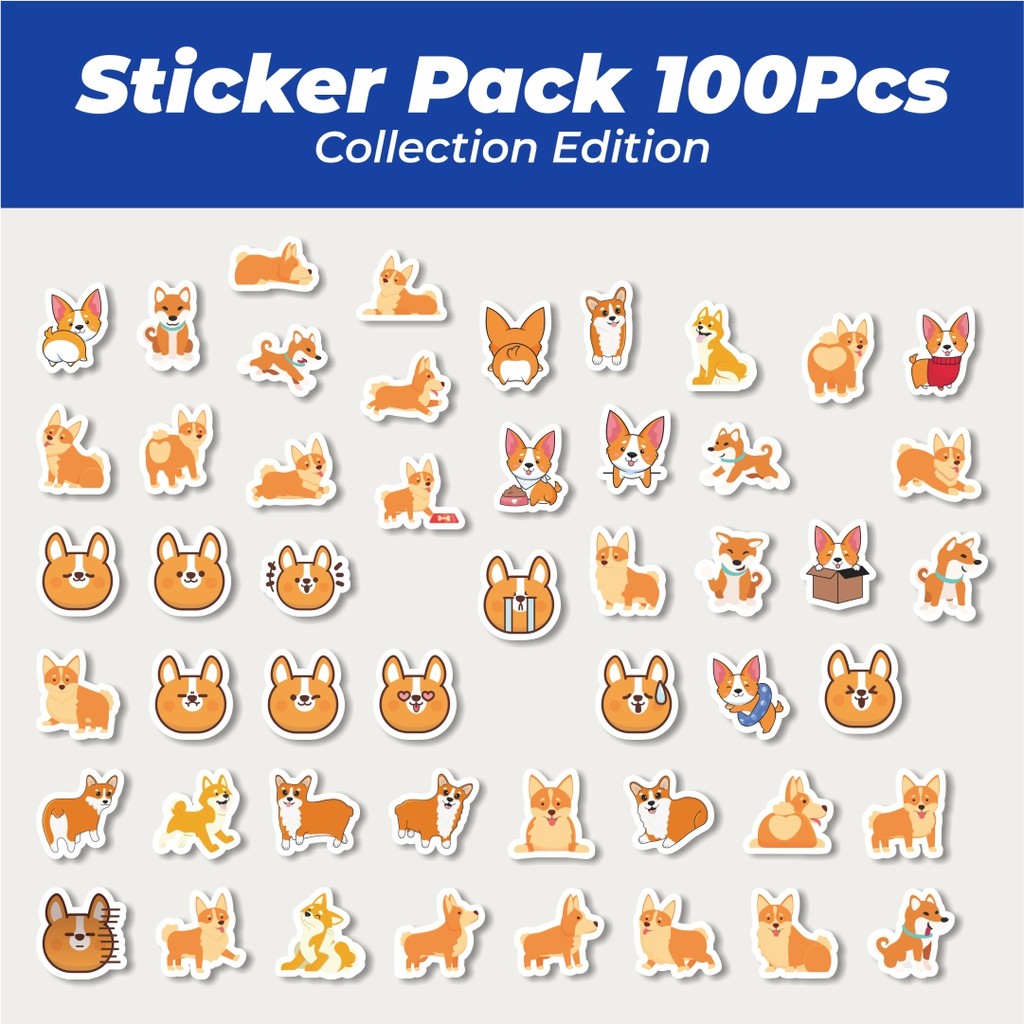 

Hot Stiker Kartun Corgi Lucu Anti Air Stikers Berperekat Waterproof Sticker Decal Buat Motor Helm Buku Journal Koper Casing HP Laptop Botol Minum