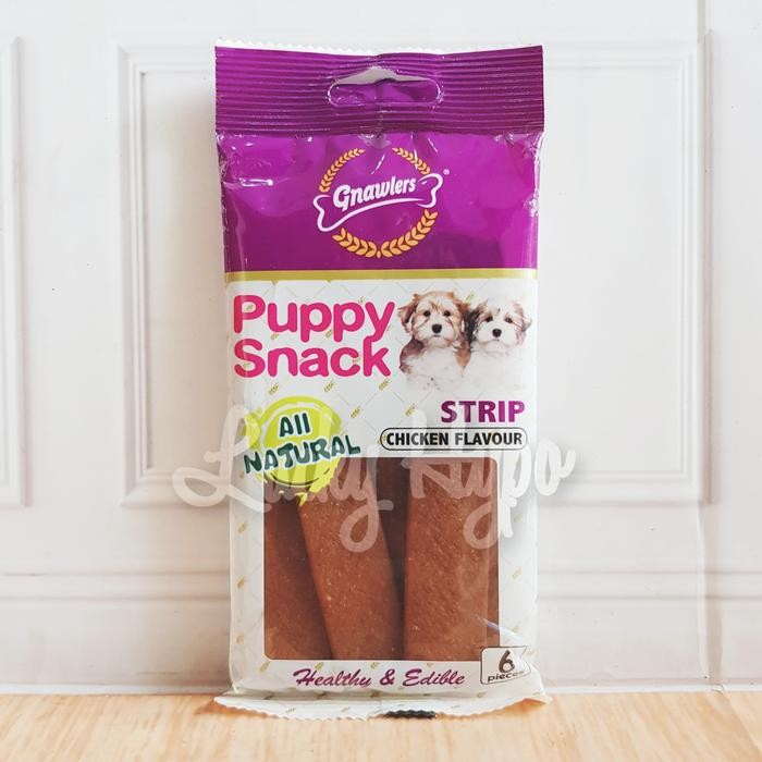 

Snack Anjing Gnawlers Puppy Snack All Natural 80gr - Cemilan Anjing - Strip Chicken
