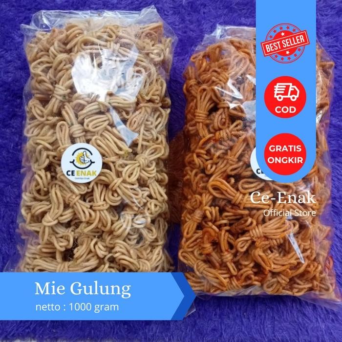 

mie gulung pedas daun jeruk 1kg kiloan termurah, terlaris cemilan terbaru viral - Pedas, 250 Gram