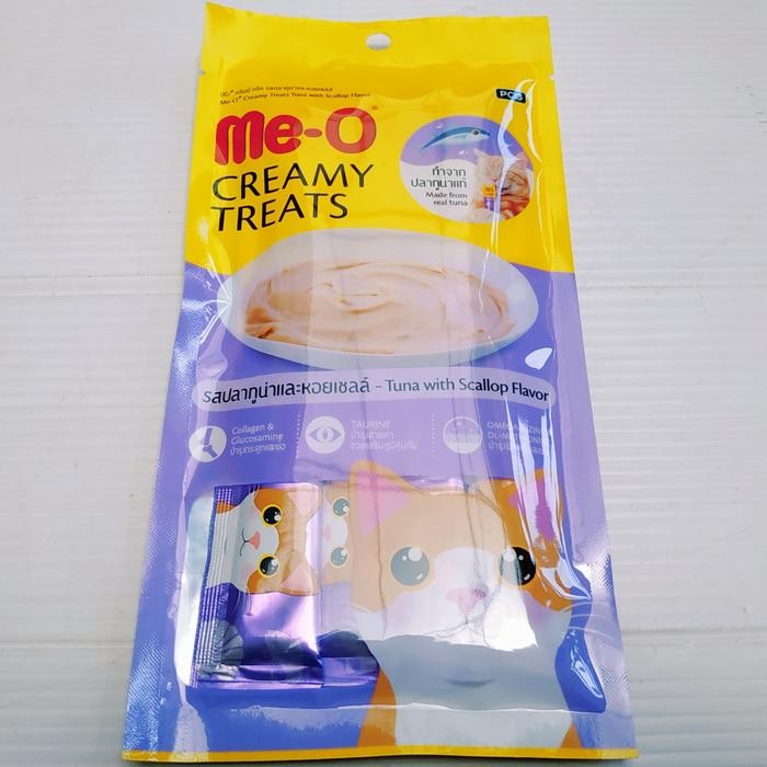 

Me-O Creamy Cat Snack 60gr Per Pack Me O Cemilan Kucing Creamy 60 gr - Tuna Scall 60gr