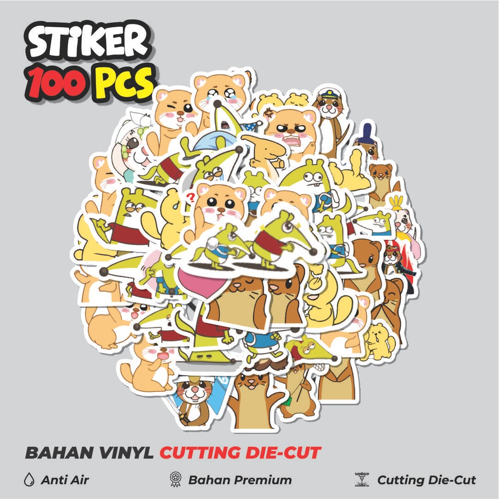 

Terbaru! 50 pcs Stiker Hewan Musang Dekorasi Lucu Kreatif untuk Notebook, Skateboard, HP