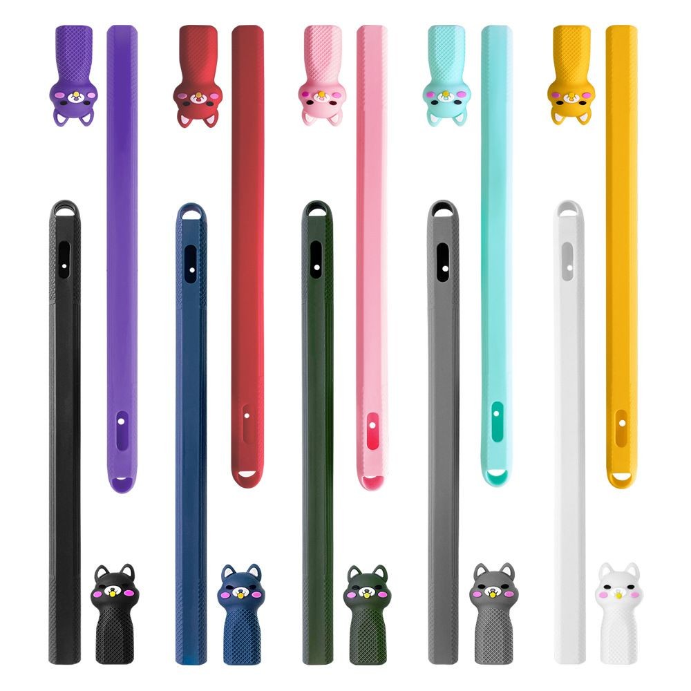 Silicone Pencil Case Anti-Scratch Protector Stylus Pen Protective Cover Accessories Cute Cartoon for