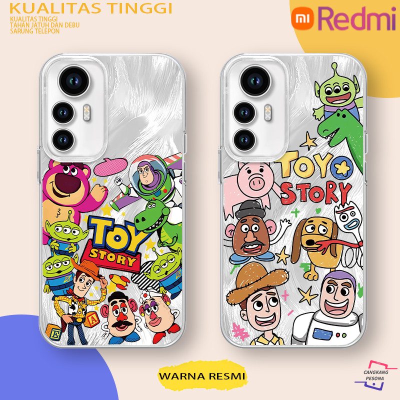 Potret Keluarga Versi Q Dari Disney Animation Toy Story Casing for Redmi 10 11 12 13 4G Pro 5G Poco 