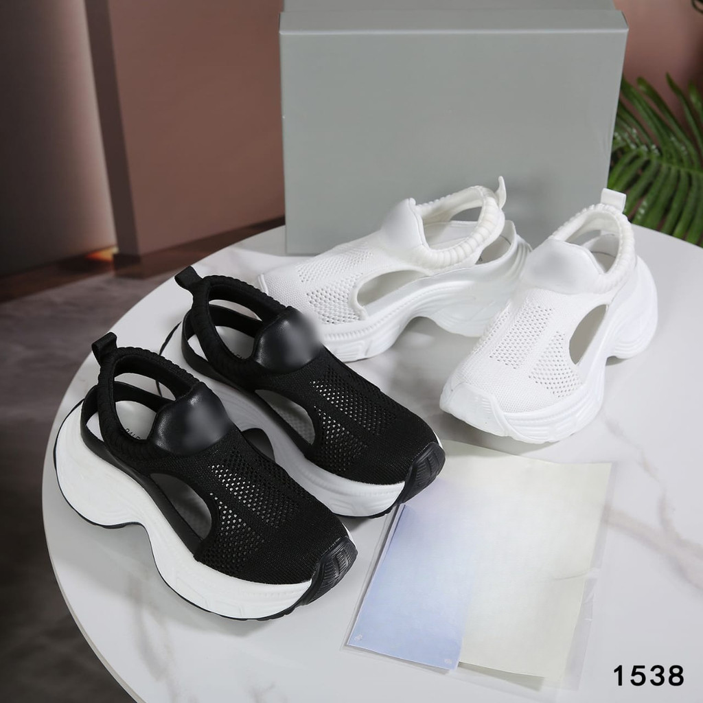 Sepatu Wedges Wanita #1538 Women's Platform Wedges Shoes Branded Import