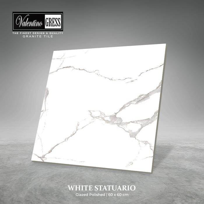 GRANITE VALENTINO GRESS 60X60 CM - WHITE STATUARIO