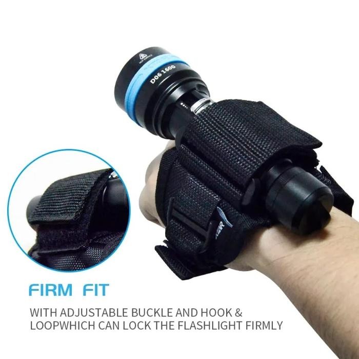 XTAR Pegangan Senter Selam Wrist Strap Diving Flashlight Adjustable - Hitam
