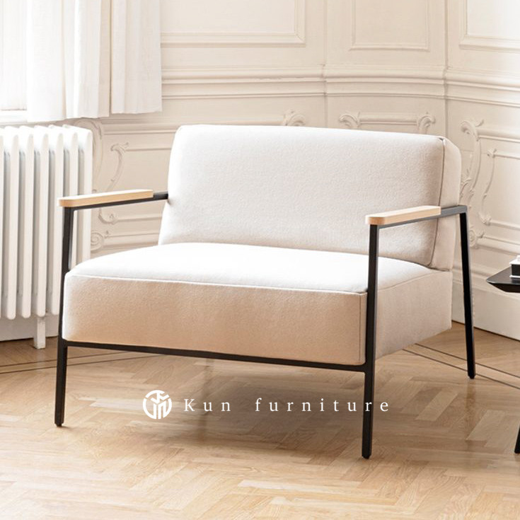 Kursi Sofa Besi Single Minimalis – Kursi Tamu Modern & Kokoh untuk Ruang Santai