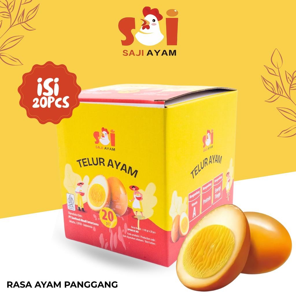 

SAJI AYAM telur ayam panggang 20 BUNGKUS/ Snack siap saji / EGG / Enak & Bergizi