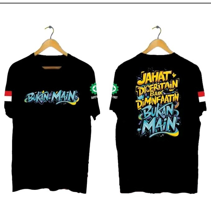 kaos kata kata bukan main pria/wanita dewasa