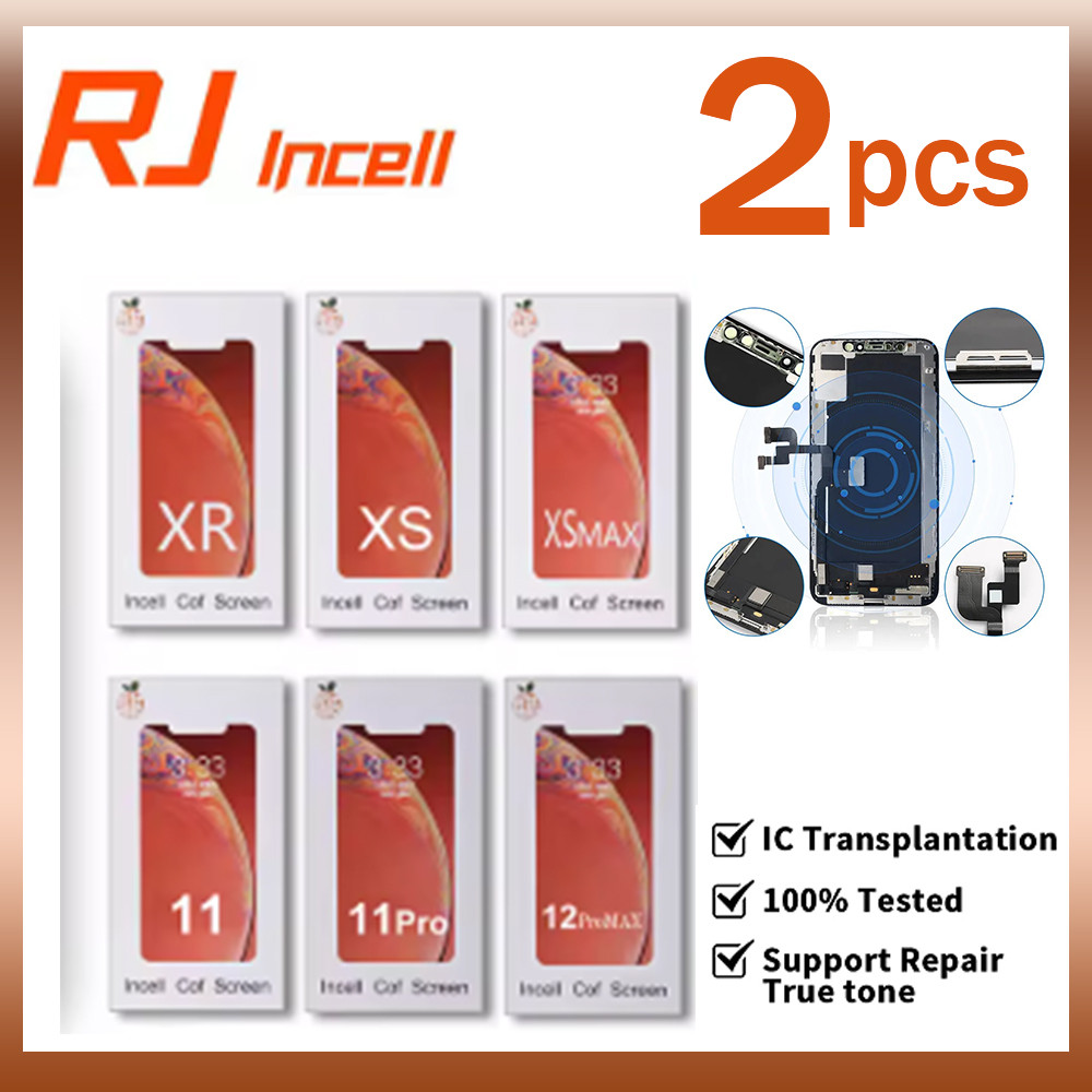 2PCS RJ Incell  For iPhone X XS Max 11 12 Pro Max 13 14 15 LCD Display Digitizer Assembly For iPhone