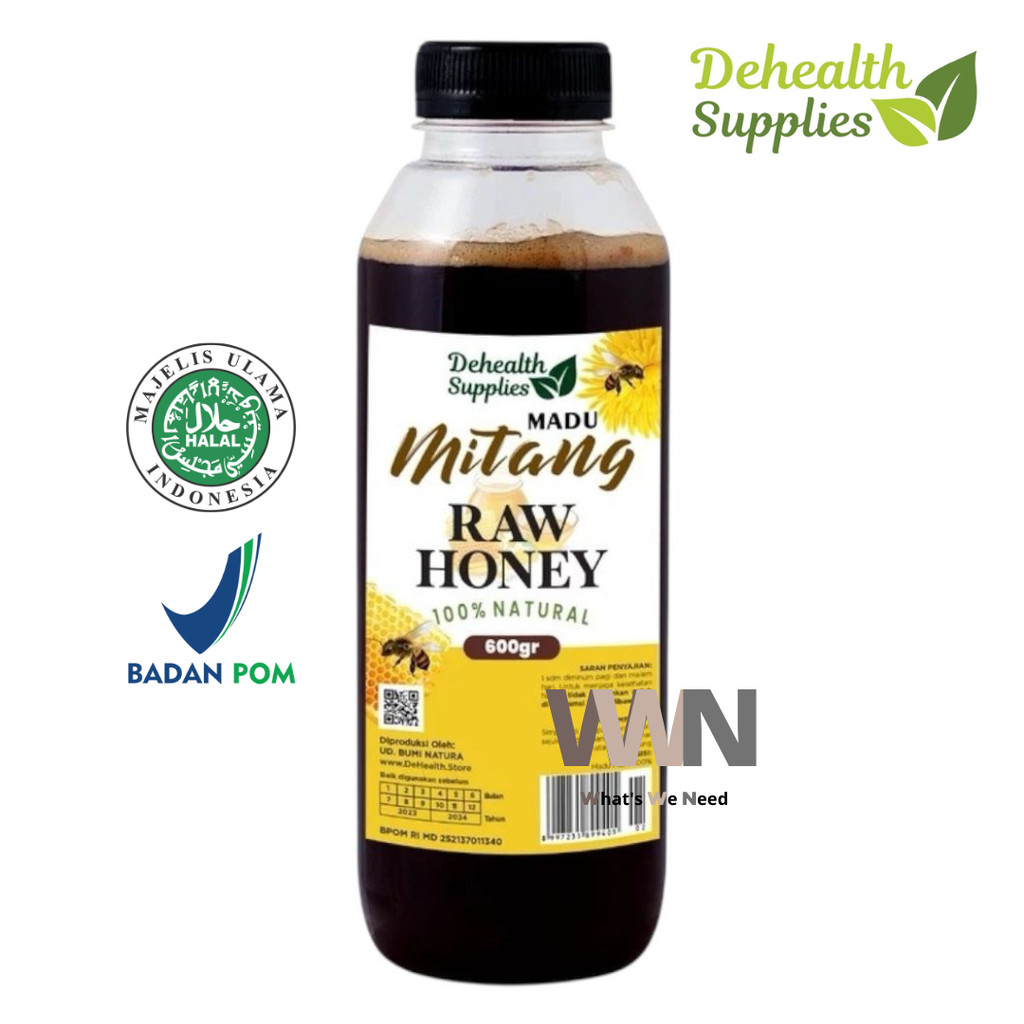

Dehealth Supplies Madu Mitang Honey 600gr Botol Plastik / Madu Asli / Honey