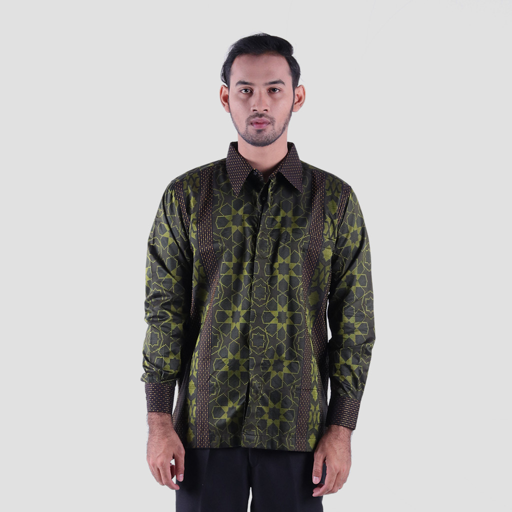 Baju Batik BHS Excellent Warna Hijau 02