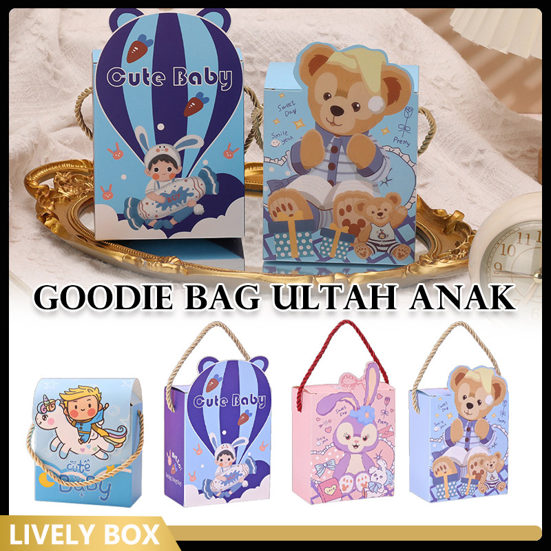 

Anak Motif Kartun Tas Bingkisan Hadiah Hampers Ulang Tahun/Ulang Tahun Anak Kotak Souvenir Kantong Tentengan Bingkisan Paper Bag Kertas
