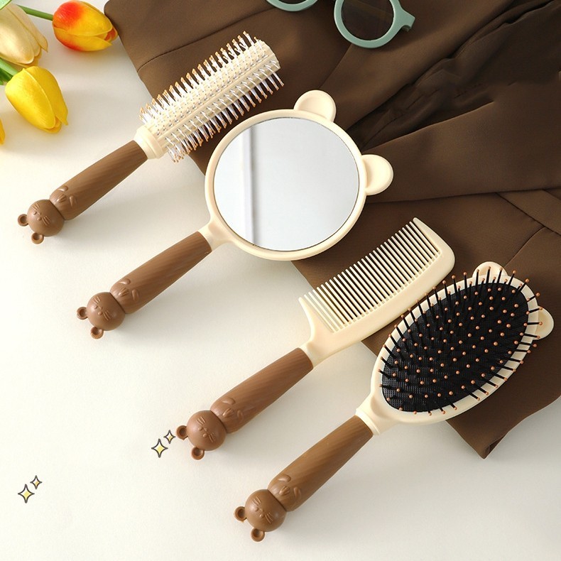 SISIR GAGANG ANTI KUSUT BENTUK OVAL / SISIR AESTHETIC /SISIR AIRBAG / SISIR LUCU / SISIR ANTI KUSUT 