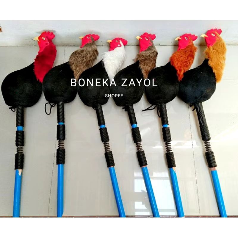 AUPSHOP Boneka Ayam Per Pegas Untuk Melatih Ayam Aduan Fisik Tarung Boneka Latihan Ayam