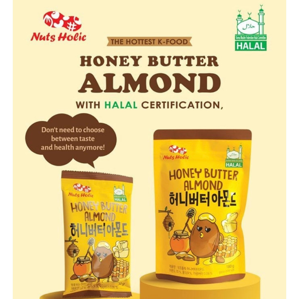 

NUTS HOLIC HONEY BUTTER ALMOND 180 GR IMPORT