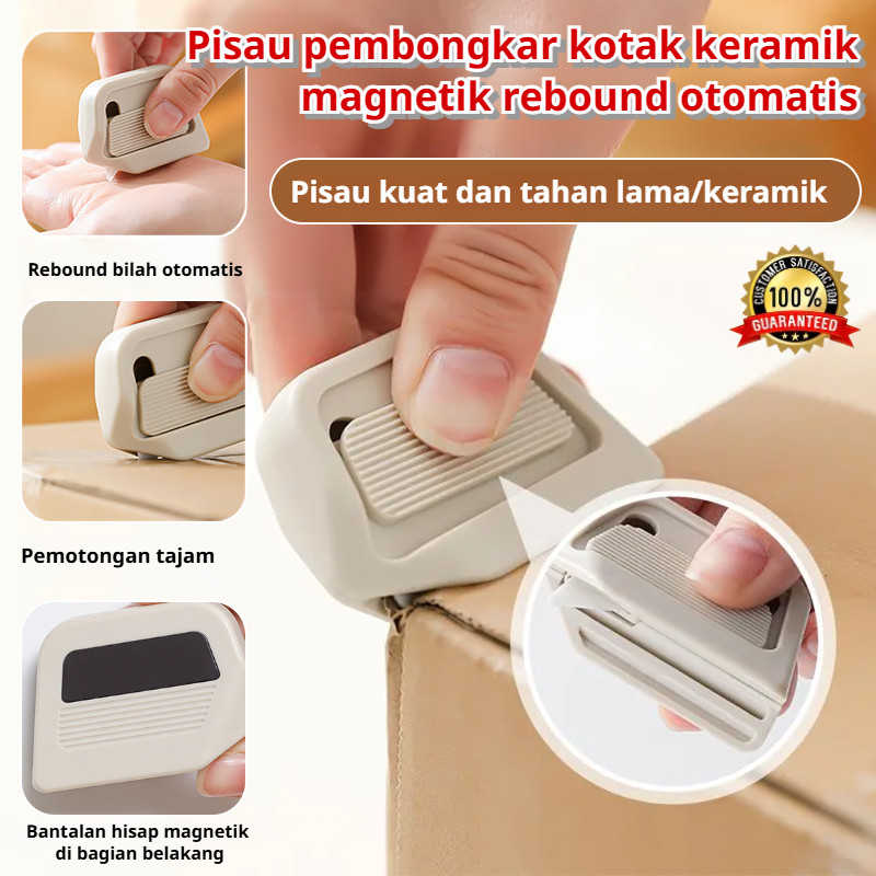 

✨Free shipping✨Pisau Pembuka Kotak Magnetik Otomatis/Pisau Rebound Serbaguna/Pisau Keramik Mini Anti Karat/Pemotong Kertas Kardus/Desain Portabel Aman Digunakan
