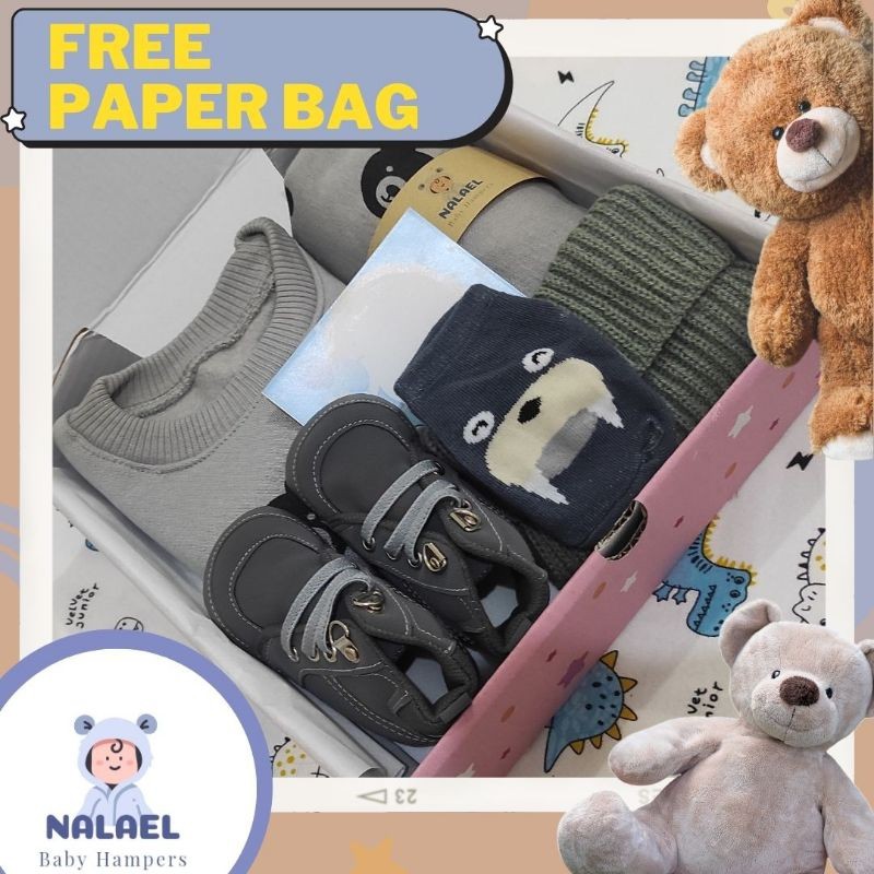 NALAEL Hampers bayi SWEATER series kado lahiran gift box bayi laki laki dan perempuan unisex bermanf