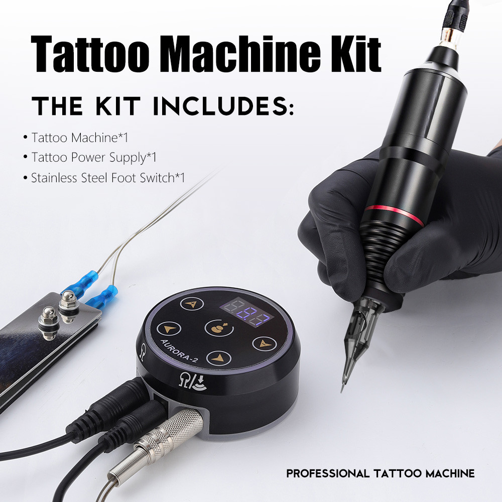 Set mesin tattoo profesional motor listrik pena tattoo set tattoo lengkap