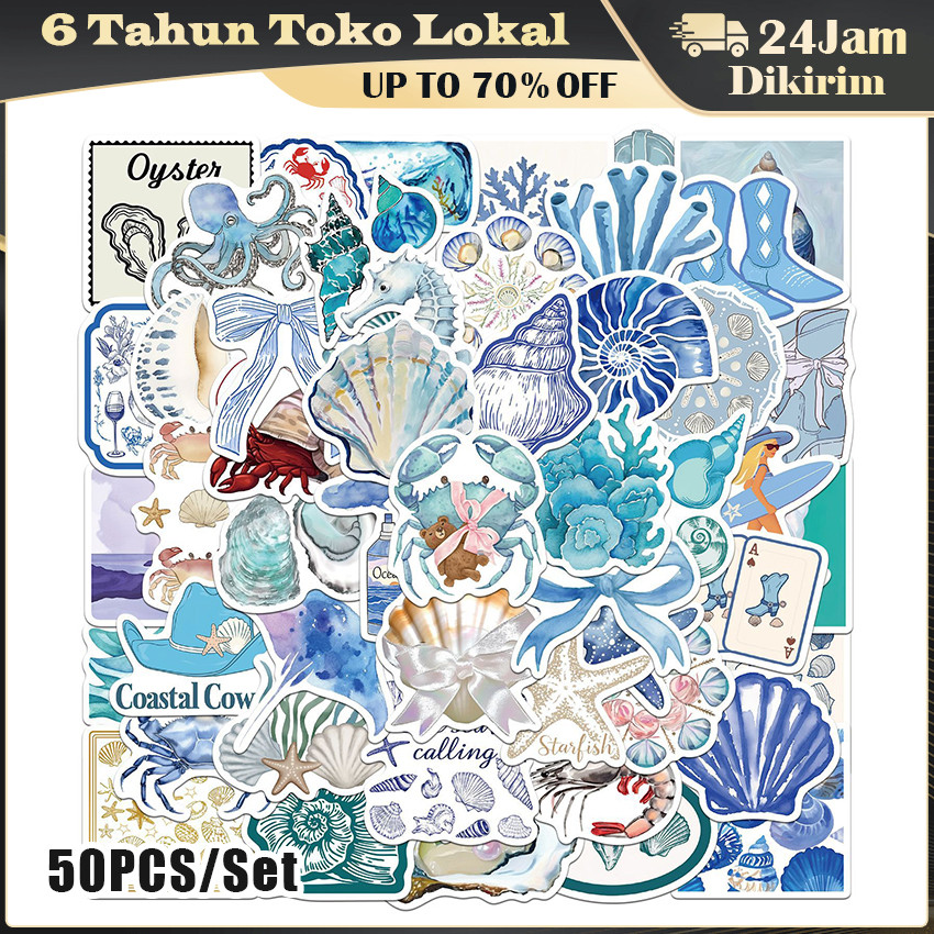 

Stiker Laut Dalam Gaya Aesthetic Biru Tua / Paket Stiker Vinyl Anti Air untuk Laptop, Motor, Helm, Botol Minum & Buku Harian