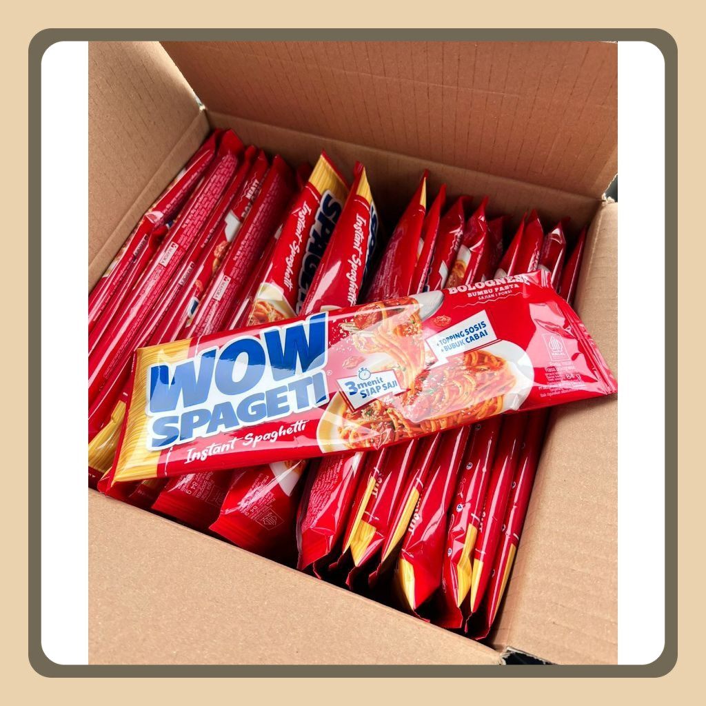 

PROMO TERMURAH MAYORA WOW SPAGETI BOLOGNESE 88GR 1 DUS ISI 40PCS