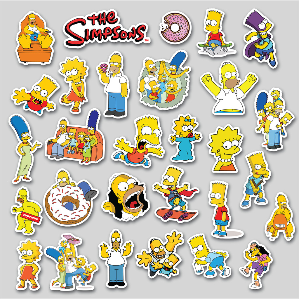 

Sticker Pack The Simpsons | Sticker Tumbler | Stiker Laptop Koper Helm