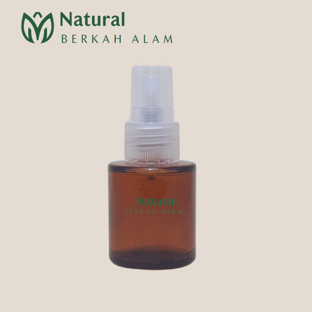Botol 20 ml Cilinder Amber  Ori Tutup Spray / Botol Kaca Kosmetik / Botol Kaca Serum / Botol Kaca 20